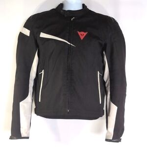 Dainese Veloster Tex Black/White MotoCross Motorcycle Jacket Size 52 US Size 42